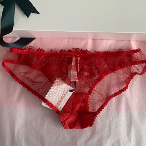 ♥️NWT Agent Provocateur Jayce Sheer Red Briefs - Picture 5 of 5